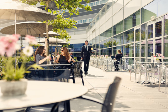 Summer terrace of Hotel Zaltbommel